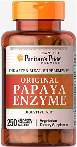 Enzimas De Papaya 250 Cápsulas Importado De Usa Enzyme