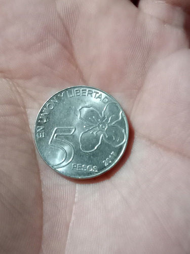 Moneda De 5 Pesos 2017- Error S
