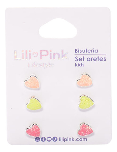 Yoi Set Aretes Para Niños X3 Bt133 Set Aretes Kids Printcora