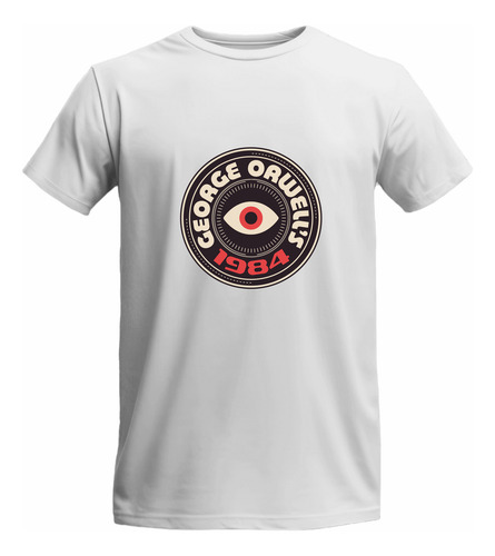 Playera 1984 Orwell Camiseta Hombre Blanca Negra