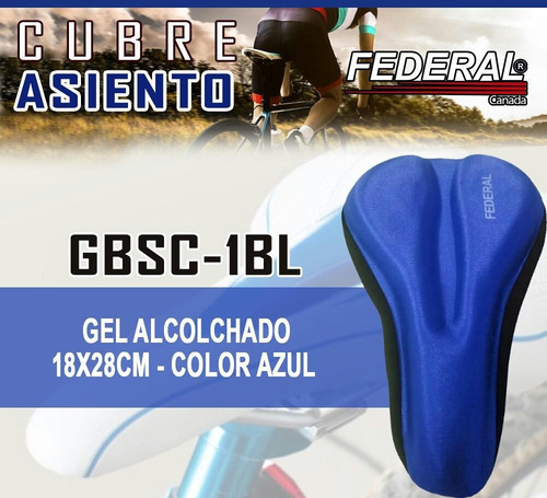 Forro Acolchado Gel Para Bicicletas Azul