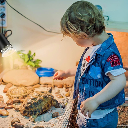 Foco Calor Para Reptile Tortugas Lámpara Uva Uvb 2 Bombillas