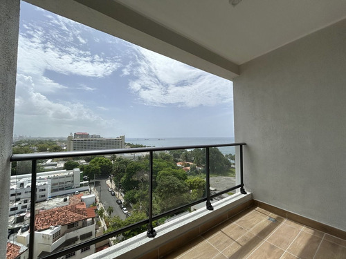 Apartamento De 1 Hab En Alquiler En Gazcue Con Línea Blanca Y Vista Al Mar