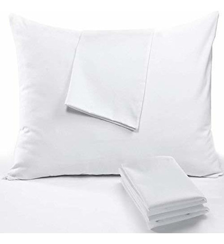 4 Protectores De Almohada Antialérgicos Queen 20 X 30 D