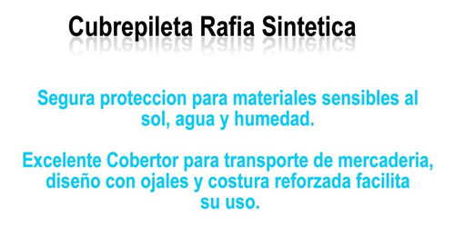 Imagen 2 de 9 de Cubrepileta Cobertor De Rafia De 290 X 590 Irrompible