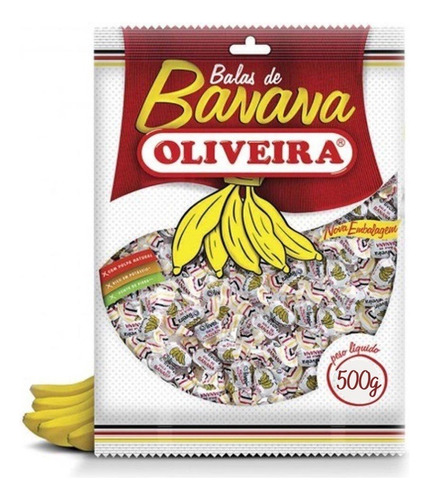 Bala de Banana Oliveira Pacote 500g