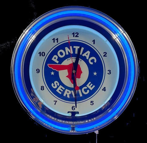 ELG Companie Llc Señal Servicio Pontiac 15  Reloj Neon Doble