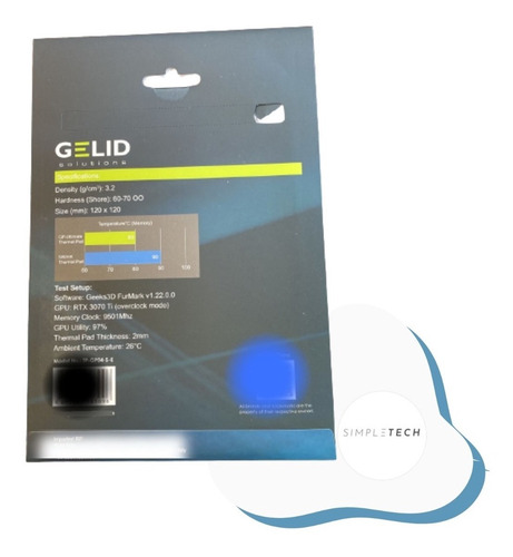 Imagen 2 de 6 de Pad Térmico Gelid Ultimate Tp-gp04-s-e 120x120x3.0mm 15w/mk