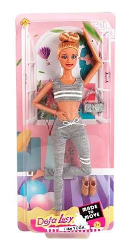 Mu eca Articulada Gimnasta Yoga Con Accesorios Defa Lucy