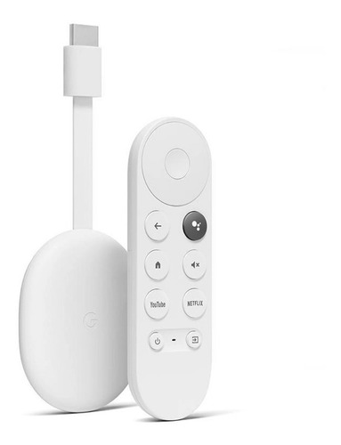 Imagen 1 de 10 de Google Chromecast 4ta Generacion 4k Blanco Con Control