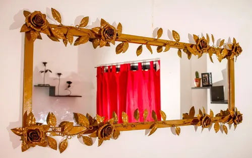 comprar Marcos Para Espejos Con Rosas En Hierro Forjado,rosa Eterna.