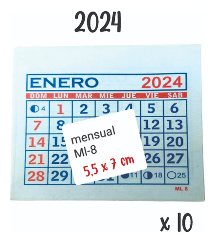 10 Calendarios Almanaques 2023 Maxi Mignon Grande 5,5x6,5cm 