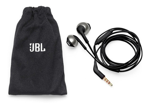 Fone De Ouvido Jbl T205 Preto Cinza Com Microfone E Controle