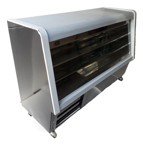 Vitrina Mesón Refrigerado 1,2 Mt  Int De Acero Inox Lacteos