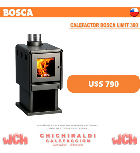 Calefactor A Leña Bosca, Limit 360 | Chichiraldi Calefacción
