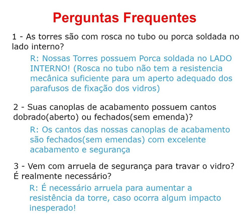 Imagem 2 de 6 de Kit 25 Coluna Torre Inox 60cm Guarda Corpo Corrimão De Vidro