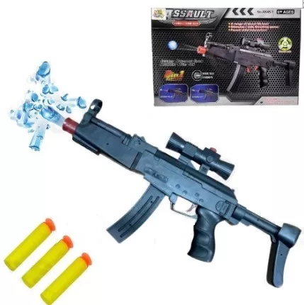 Arma de Brinquedo Pistola Com 4 Dardos Fuzil Arminha Nerf