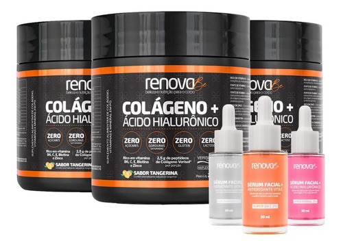 Kit Renova Be Colágeno Ácido Hialurônico + Sérum Facial