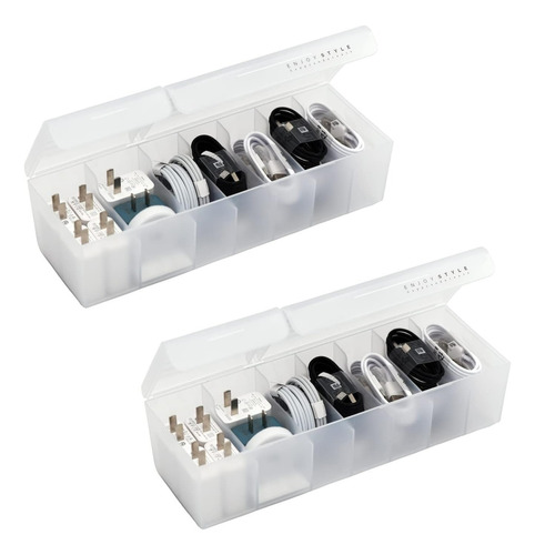 Caja Organizadora Almacenamiento De Cables Pack 2pcs...