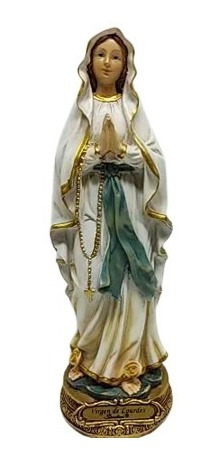 Escultura De Arcilla Virgen De Lourdes Santini Italy