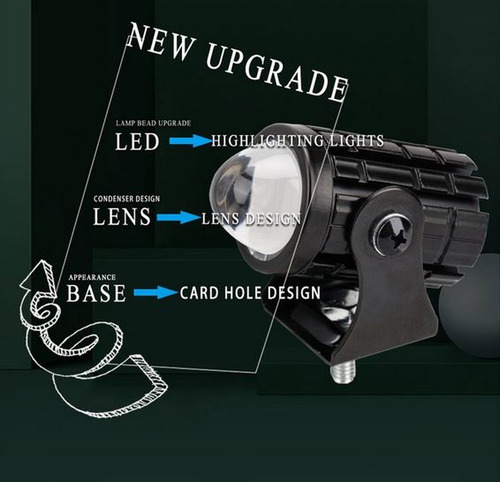 1 Luz Foco Barra Led Auxiliar Bicolor Para Motos Autos 4x4