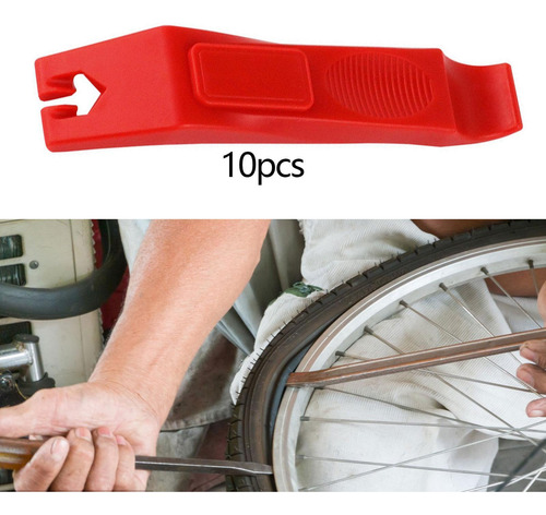 Palancas De Neumáticos Para Bicicletas De 10 Piezas Rojo