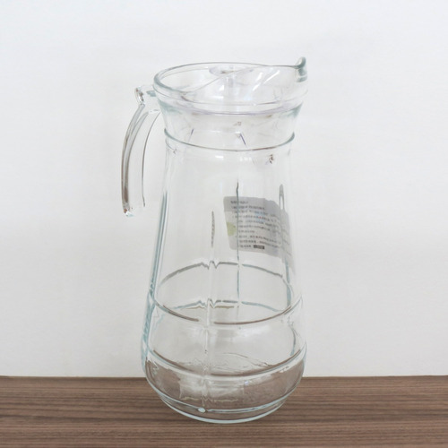 Jarra De Vidro Cristal Com Tampa Para Água Ou Suco 1700ml