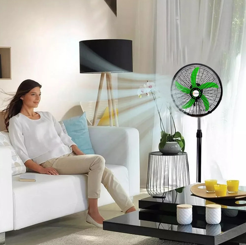 Waroom 3 Velocidades Altura Ajustable Ventilador 3 En 1 18 Pulgadas Pedestal 5 Aspas Verde