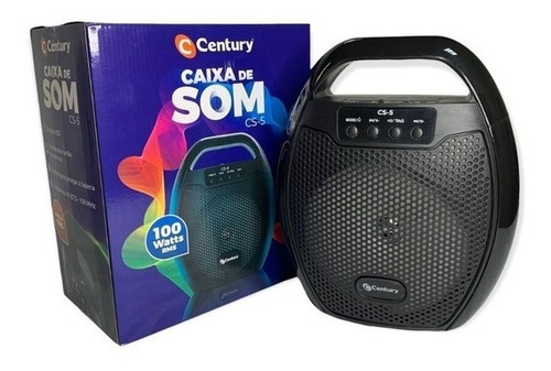 Imagem 1 de 6 de Caixa Som Century Bluetooth Portátil C/ Mic Usb Sd Led Rgb