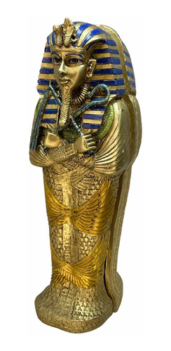 Zarcofago Tutancamon Egipcio En Resina Mexicana Artesanal