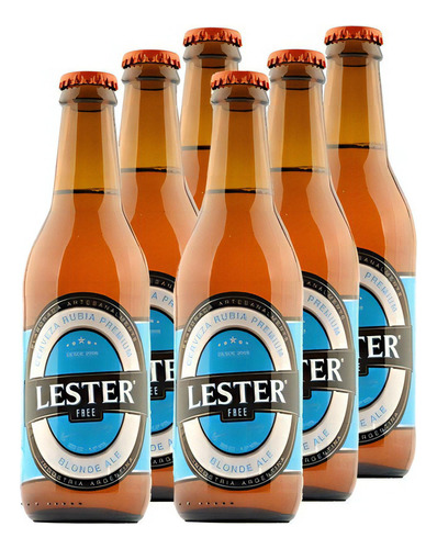 Pack Cerveza Lester Free Blonde Ale 355ml X6 Gluten Reducido