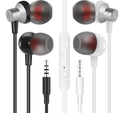 Pack, Negro+blanco Mas Carney Wi7 Auriculares Intervasores C