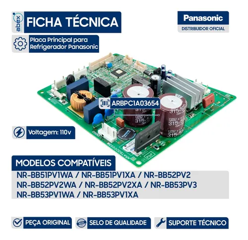 バービー Placa Principal Panasonic Nr-bb51 127v Arbpc1a00400 Original