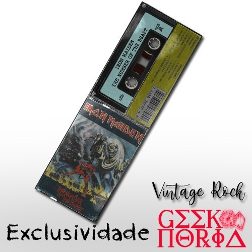 Marcador Magnético Vintage Tape Rock - Iron Maiden
