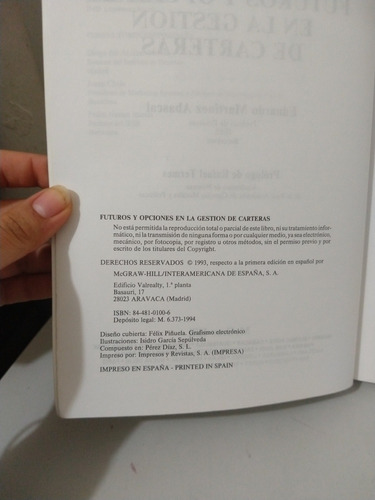 Futuros Y Opciones En La Gestión De Carteras Eduardo Martin (Usado)