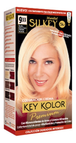  Silkey Tintura Key Kolor Premium Kit Tono 9.33 rubio extra claro dorado intenso