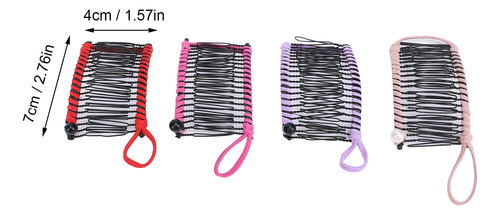 Pinzas Para El Cabello Clincher Peine, 4 Unidades, Color Ban