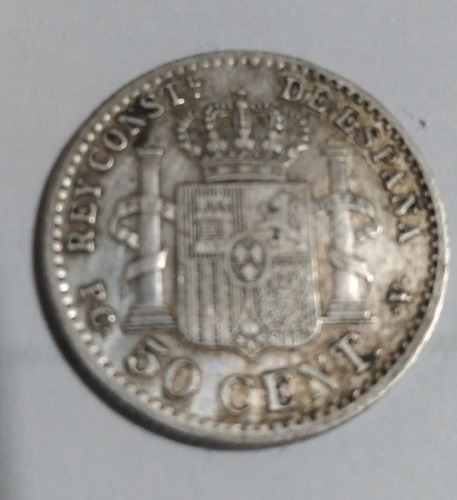 Moneda Española 50 Centimos 1904 (Usado)