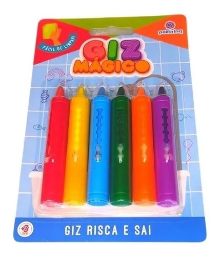 Brinquedo Educativo Polibrinq Giz Magico Risca E Apaga Be010