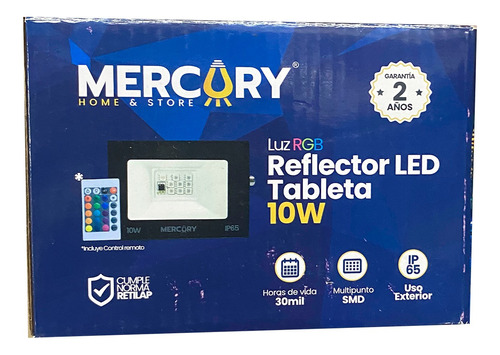 Reflector Led 10w Rgb Multicolor Colores Con Control Ip65