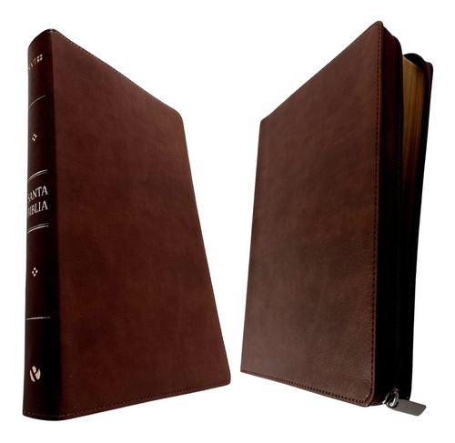 Biblia Nvi Letra Gigante - Imitación Piel Con Cierre Marrón