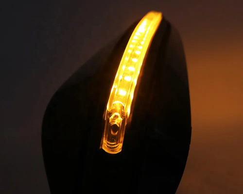 Cubre Puños Moto Protector Manos Con Led Universales Negro Luz Amarilla Izquierdo/derecho
