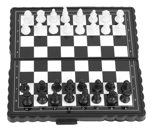 Juego De Ajedrez Magnético Portátil Plegable De Plástico Par