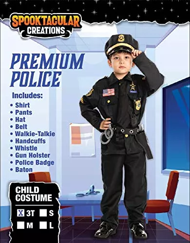 Disfraz de Niño Niño Policía Deluxe - L Spooktacular Creations Spooktacular  Creations