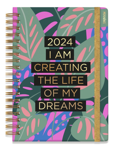 Agenda Floral 2024 Mooving Diaria 22x16 Separador Plan Cuota