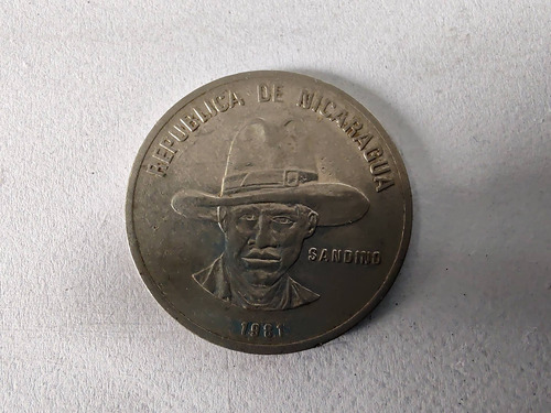 Moneda Nicaragua 25 Centavos 1981 Sandino(x691.