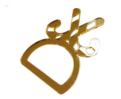12 Anillos Servilletero Navideno Acrilico Dorado De 3mm