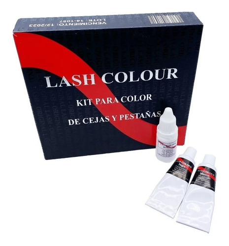 Kit Tinte De Pestañas Y Cejas Lash Color Para 50 Servicios