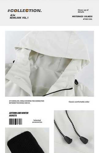 Chaqueta Casual Con Capucha Impermeable A Prueba De Viento P