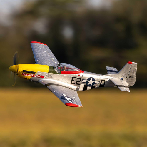 Avião Rc E-flite Umx P-51d Detroit Miss Bnf Basic